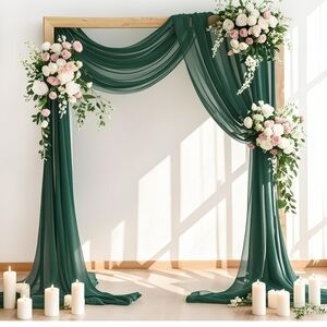 Elegant Green Floral Archway Decor